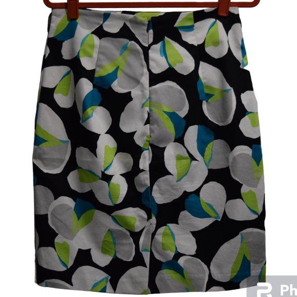 WORTHINGTON Abstract Floral Spring/Summer Midi Skirt. Lime Green/Blue/Bl… - Picture 2 of 6